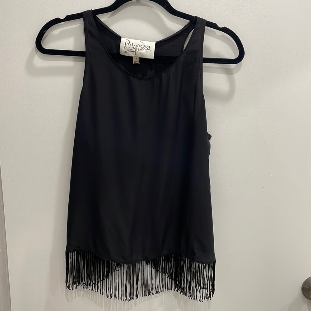 Rory Beca silk fringe top